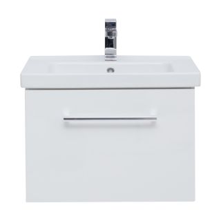 Тумба подвесная Dreja.Rus BIG INN 65 под умывальник Гармония 65, белый глянец