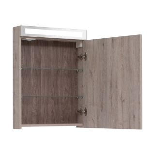 Зеркальный шкаф Dreja.Rus MAX 60 с LED-освещением, дуб кантри