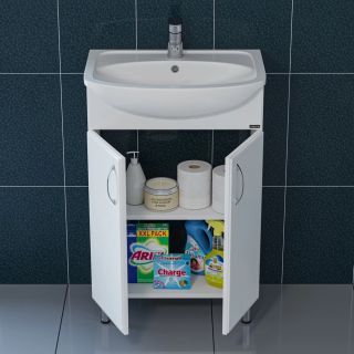 Тумба под раковину СанТа Уют 201087 55см белый