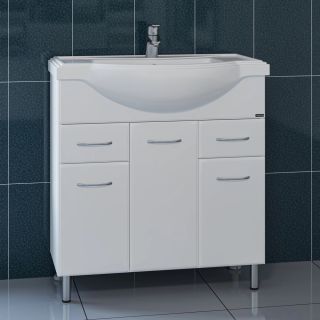 Тумба под раковину СанТа Эльбрус 201115 80см белый