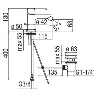 Смесители Nobili Sand SA99119/1CR для биде