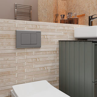 Клавиша смыва Charus Minimalista FP.310.46.01 серебро