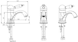 Смеситель для раковины Boheme Crystal хром 261-CRST