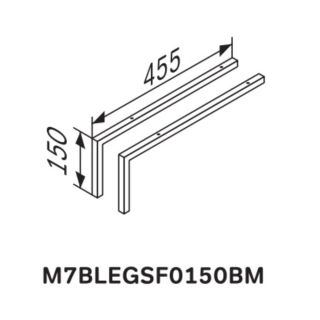 Комплект ножек для тумбы Am.Pm Sense M7BLEGSF0150BM 2 шт чёрный матовый