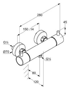 Смеситель для душа Kludi Bozz 352035338 с термостатом белый матовый