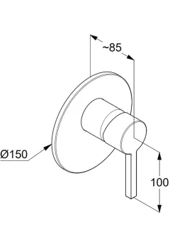 Смеситель для душа Kludi Nova Fonte Puristic 20755N115 брашированная бронза