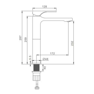 Смеситель для раковины Splenka S55.15.03 золотой сатин