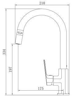 Смеситель для кухни ESKO Surf Black SF519BAR черный
