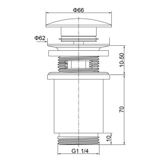 Донный клапан Timo 8011/13 никель
