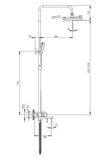 Душевая стойка Splenka S01.24.03 золотой сатин