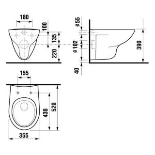 Унитаз с инсталляцией и кнопкой смыва Roca Victoria 893100000