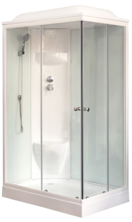 Душевая кабина Royal Bath HP левая стекло белое/прозрачное 120x80см RB8120HP6-WT-L