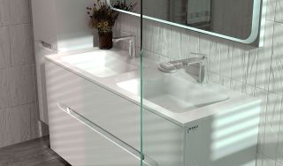 Раковина Jorno Modul Mol.08.120/W 122 см белый