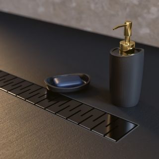 Душевой лоток Paini Medium CH850MC 85см чёрный матовый