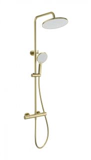 Душевая стойка Wonzon & Woghand INN 1 WW-B3013-T1-BG с термостатом брашированное золото