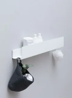 Полка Aquanet Магнум 341539 50 см с крючками белый матовый