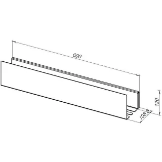 Полка Aquanet Магнум 274182 60 см чёрный матовый