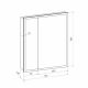 Зеркало-шкаф Reflexion Cube 70 RF2212CB с подсветкой 70х80