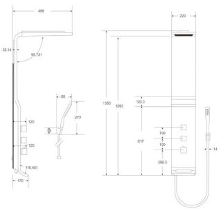 Душевая панель Cerutti SPA Sella W белый СТ8988