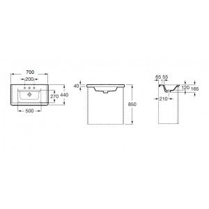 Раковина Roca Gap 327471000 70 см