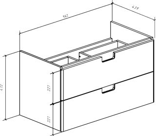 Тумба под раковину Bellezza Пегас 100см белый 00000007797
