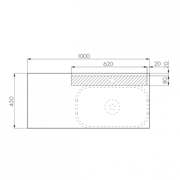 Столешница и панель Акватон Мишель 100см  ВЛДСП дуб эндгрейн 1A253103MIX40