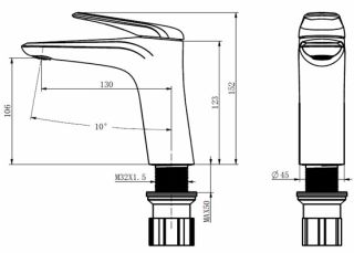 Смеситель для раковины Comforty чёрный матовый FC074A-CMT