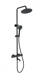 Душевая стойка Wonzon & Woghand Stay 1 WW-B3051-A1-MB с термостатом чёрный матовый