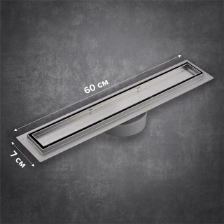 Душевой лоток РМС ТЛ-02-60х7 60см нержавеющая сталь