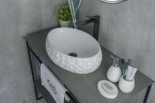 Раковина Gid 9030wf 51187 накладная белая 48x34x15