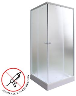 Душевой уголок Parly с поддоном 80x80см белый ZEQ8111