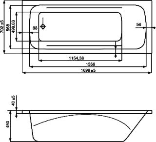 Акриловая ванна Roca Line 170х70 ZRU9302924