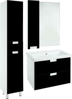 Зеркало-шкаф Bellezza Пегас 50см левый чёрный 00000011163