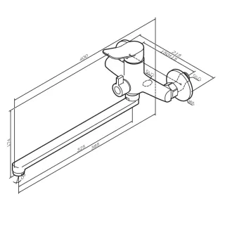 Смеситель для ванны и душа Am.Pm X-Joy  F85A90200 хром