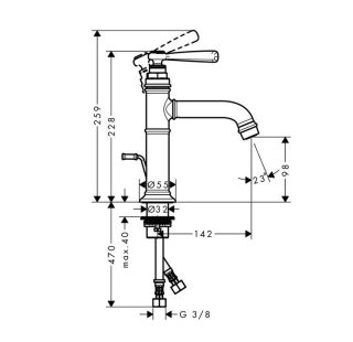 Смеситель для раковины Hansgrohe Montreux 16515250 золото