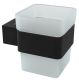 Стакан для зубных щёток Lemark Smooth Line 9732014 с держателем чёрный матовый
