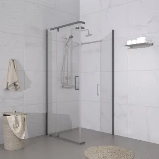 Душевой уголок Triton Терра-Графит Щ0000073938 90x90 см профиль графит стекло прозрачное