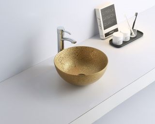 Раковина CeramaLux 7226SJ золотая 41 см