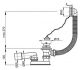 Слив-перелив для ванны AlcaPlast хромированный 57см A501