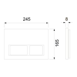 Клавиша смыва TECE TECESpring 9940203 белый глянцевый контур клавиш хром глянцевый