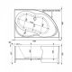 Акриловая ванна Aquanet Graciosa 150x90 R