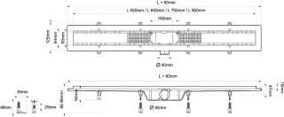 Душевой лоток Milleau Level M650LB 65 см черный