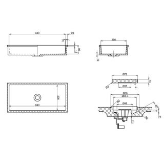 Раковина Holbi Neptune 65см цветной матовый 1.02.013.11.3