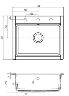 Мойка кухонная Акватон ДЕЛИЯ 60 терракот