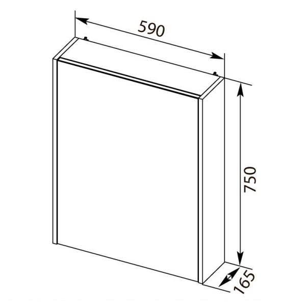 Зеркало-шкаф Aquanet Палермо 60 белый