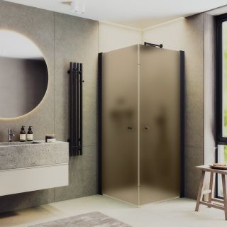 Душевой уголок MaybahGlass MGY-1301-6 90x90см чёрный