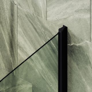 Шторка на ванну MaybahGlass MGV-764-6 40см чёрный