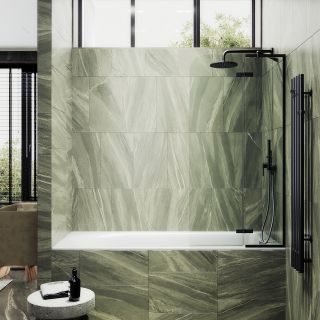 Шторка на ванну MaybahGlass MGV-656-6 70см чёрный