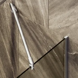 Шторка на ванну MaybahGlass MGV-147-5у 64см хром матовый