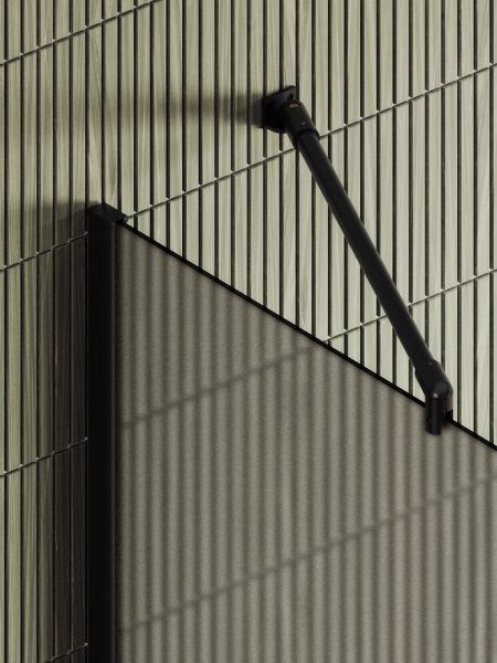 Душевая перегородка MaybahGlass MGD-728-6ш 79см чёрный